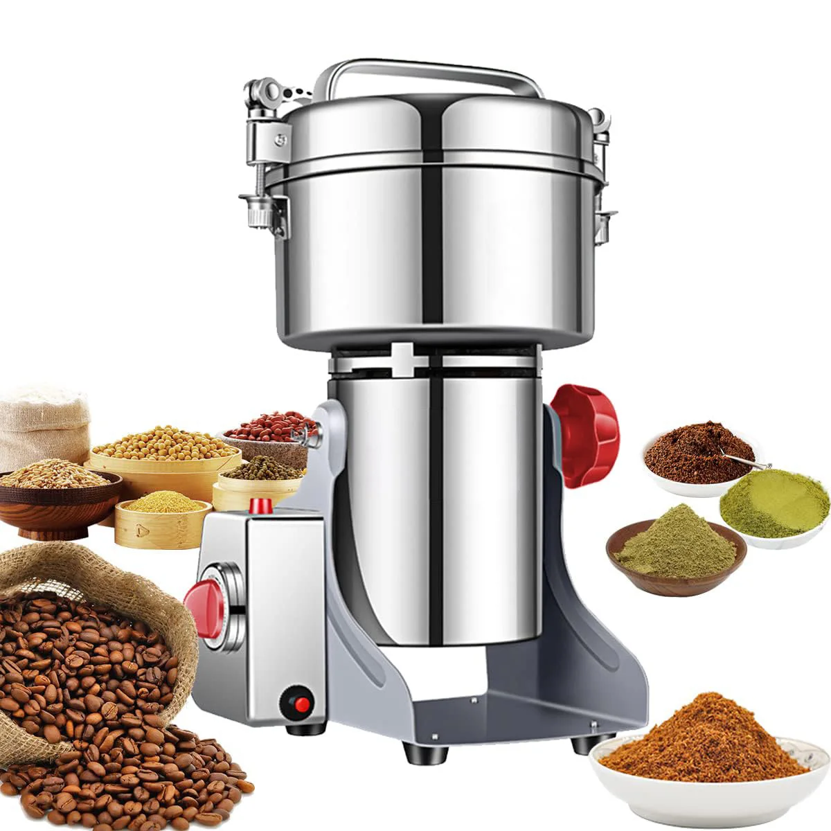 Herb Grinder Machine Commercial - Macinino Elettrico per Cereali ad Alta