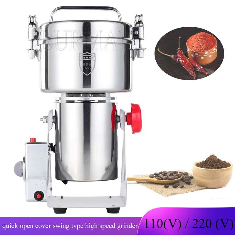 Electric Grain Mill 2500W - Macinatore Elettrico Automatico per Caffè, Alimenti