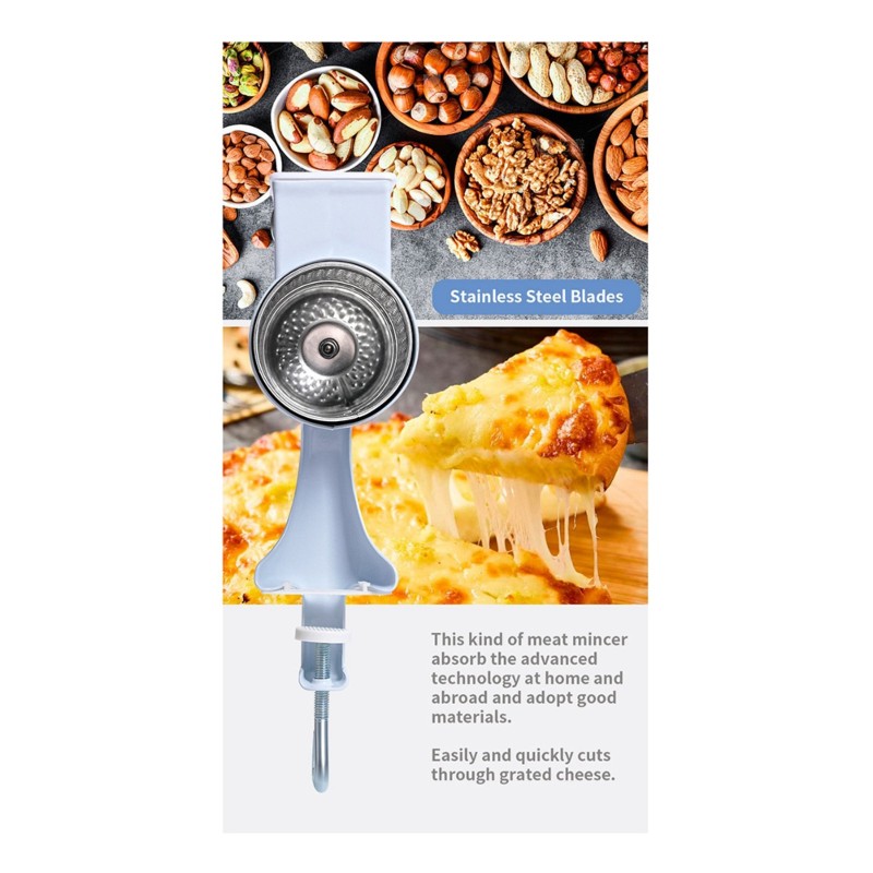 Grain Mill Grinder Hand Crank - ABUD-Caffettiera Manuale per Cereali, Spezie e