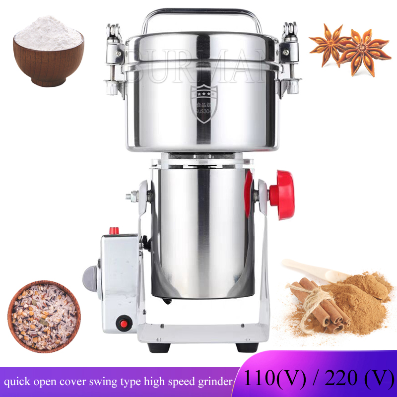 Electric Grain Mill 2500W - Macinatore elettrico per cereali, in acciaio
