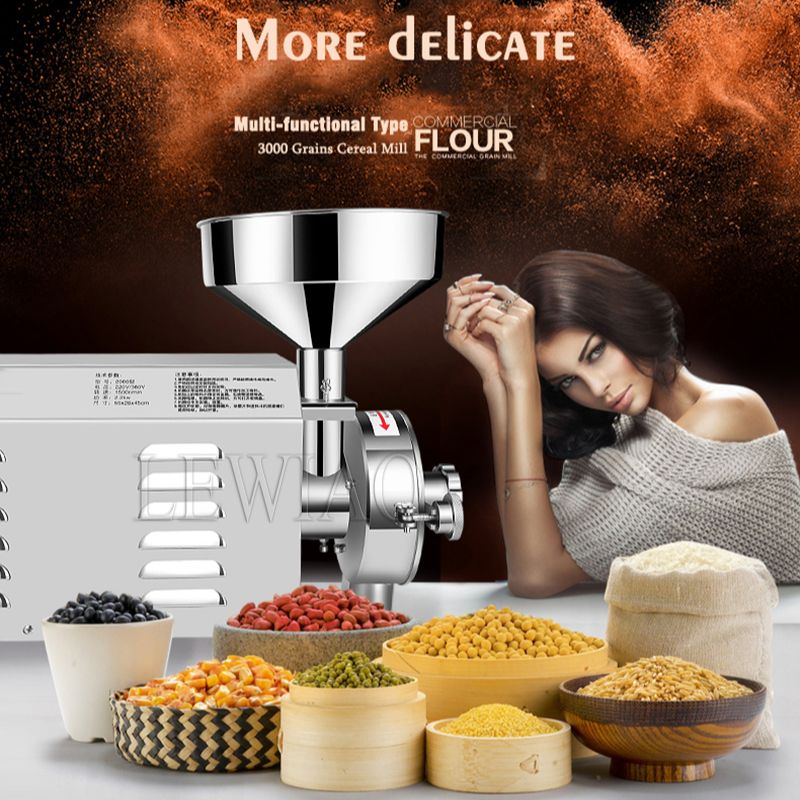 Dry Grain Grinder Stainless Steel - Smerigliatrice elettrica per cereali 50KG 2200W