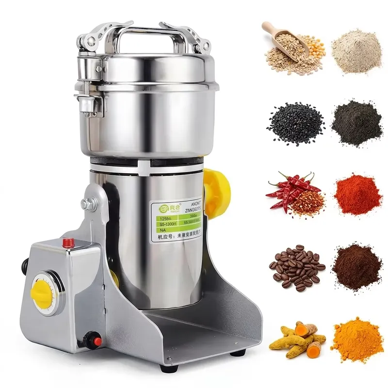 Dry Grain Grinder Stainless Steel - Boou Macinacaffè Elettrico ad Alte Prestazioni