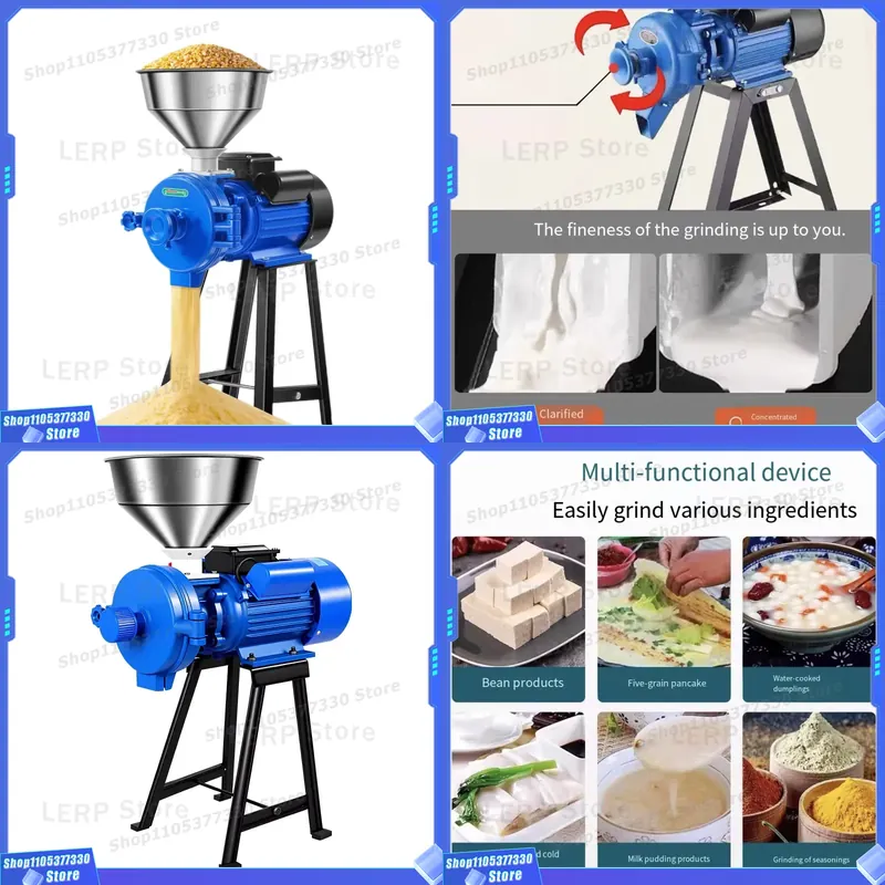 Corn Grinder Machine Electric - Mini Macinino Elettrico per Mais, Riso,