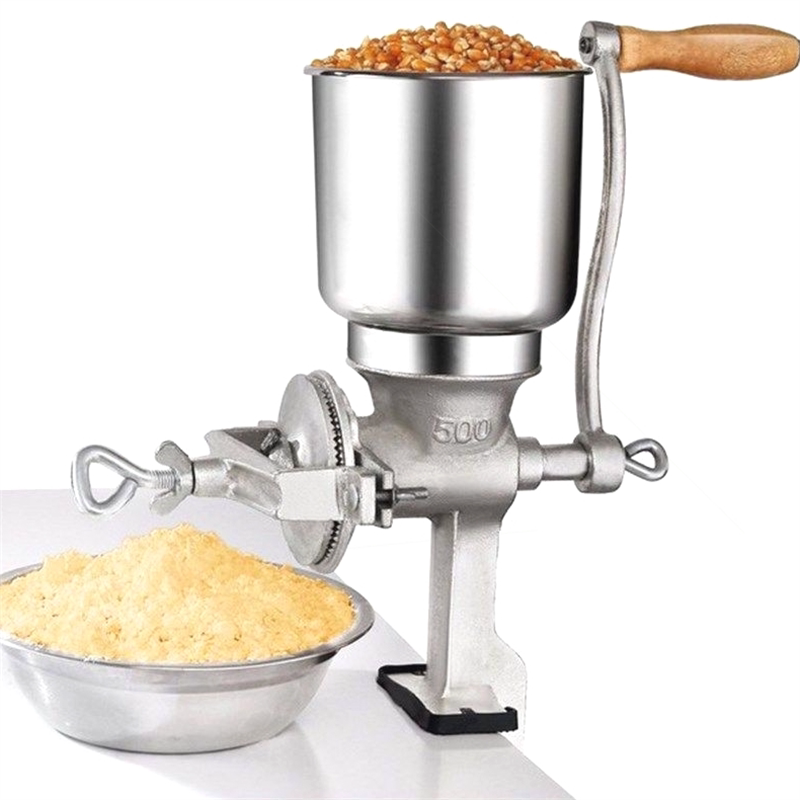 Grain Mill Grinder Hand Crank - Mulino manuale per cereali con tramoggia