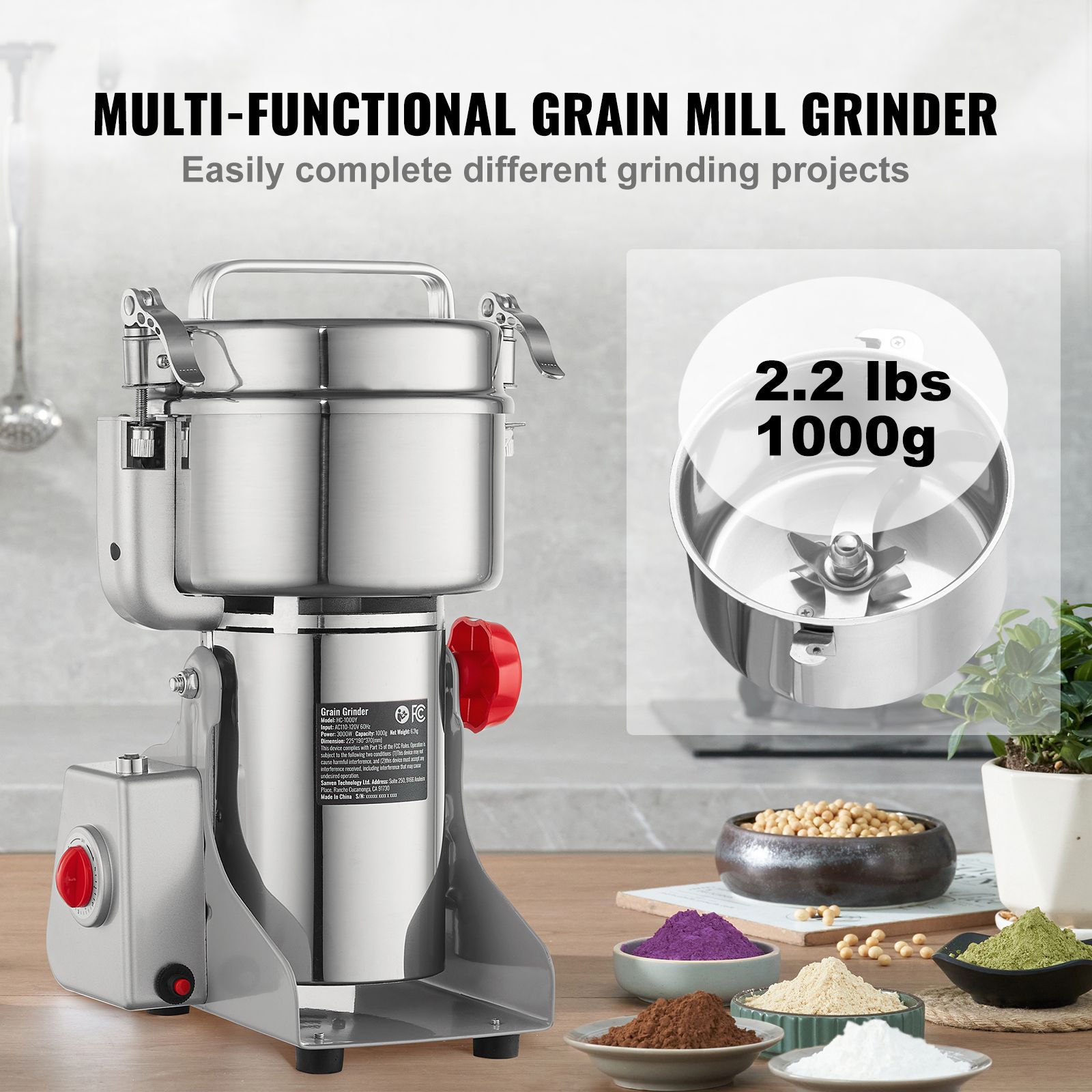 Macinatore Elettrico per Cerea - Spice Grinder Machine Commercial 1000G recensione e prezzo