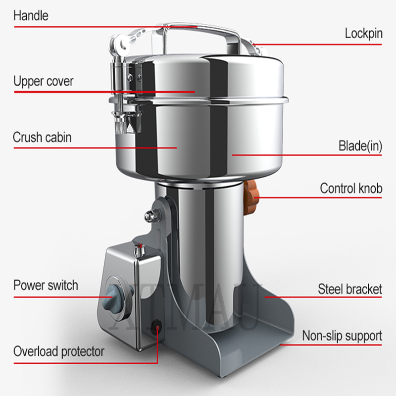 Macinacaffè elettrico ad alta  - Electric Grain Mill 2500W recensione e prezzo
