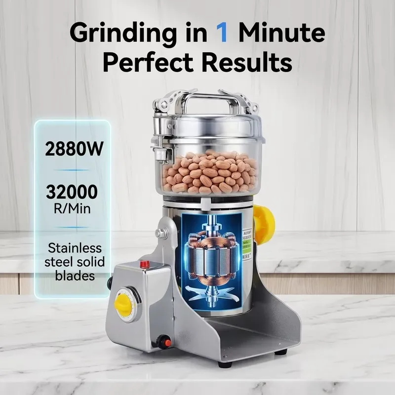 Boou Macinacaffè Elettrico ad  - Dry Grain Grinder Stainless Steel recensione e prezzo