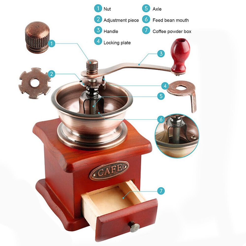 Macinacaffè manuale in stile v - Grain Mill Grinder Hand Crank recensione e prezzo